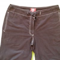 Esprit ефектен черен дамски летен панталон с широки крачоли, снимка 4 - Панталони - 26187492