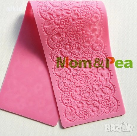 Различни цветя голяма дантела борд силиконов молд форма за украса торта с фондан шоколад гъмпейст, снимка 1