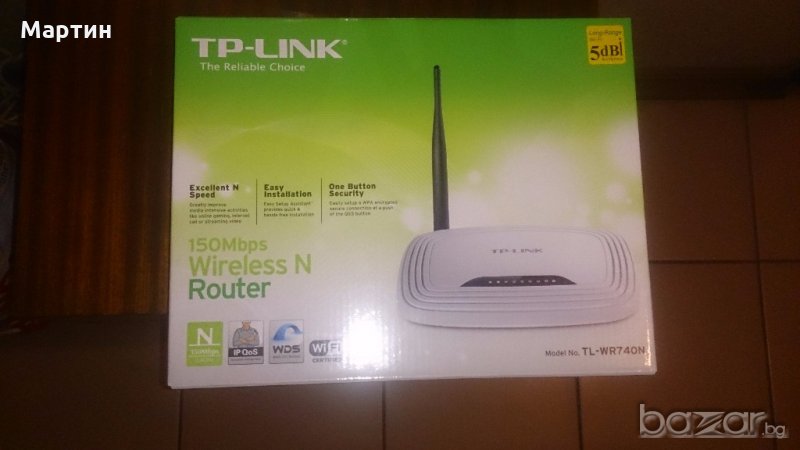 Рутер   TP-LINK TL-WR740N , снимка 1