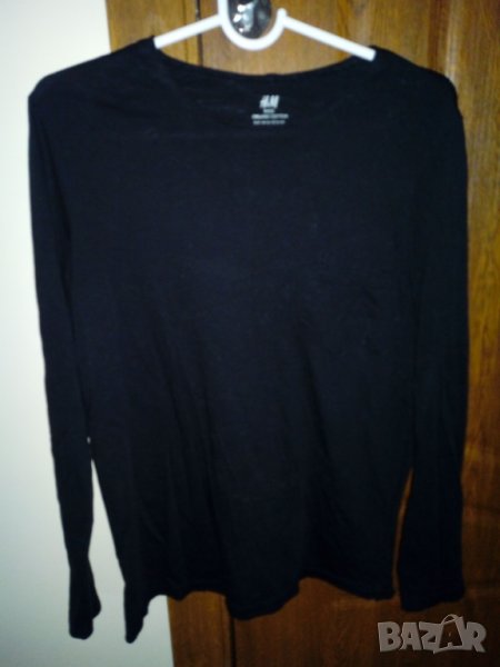 Черна памучна блуза H&M, снимка 1