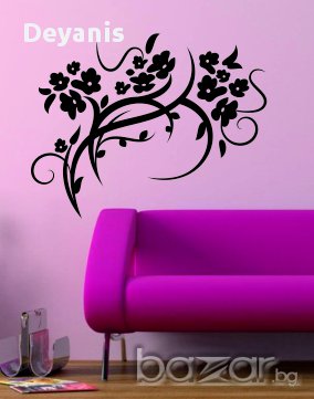 стикери за стена - цвете, снимка 1