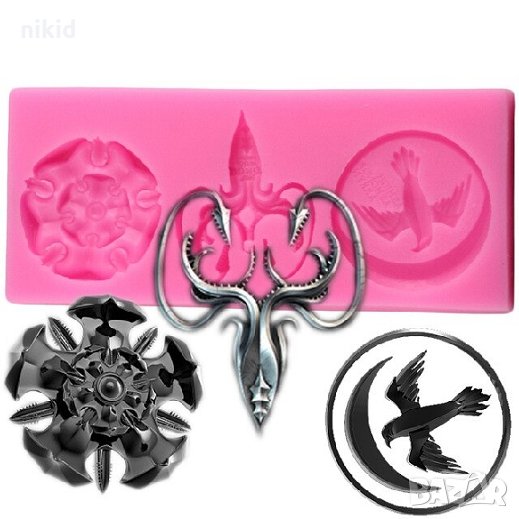 Game of Thrones Игра на тронове оръжия силиконов молд форма декорация торта фондан сладки мъфини, снимка 1