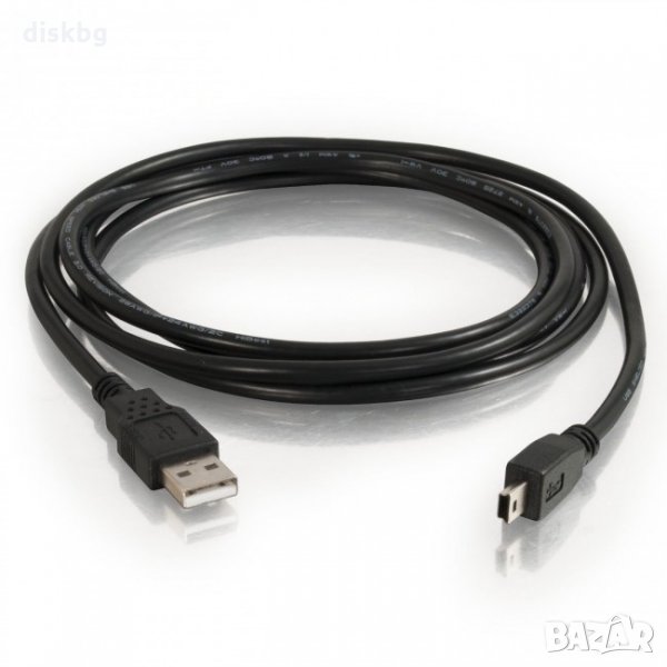 Нов кабел USB на mini USB, 1.5 метра, снимка 1