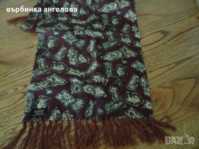 Копринен шал Sammy, снимка 5 - Шапки - 22595689