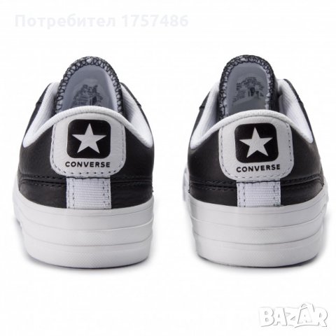 Черни кожени  Converse, снимка 4 - Кецове - 25692846