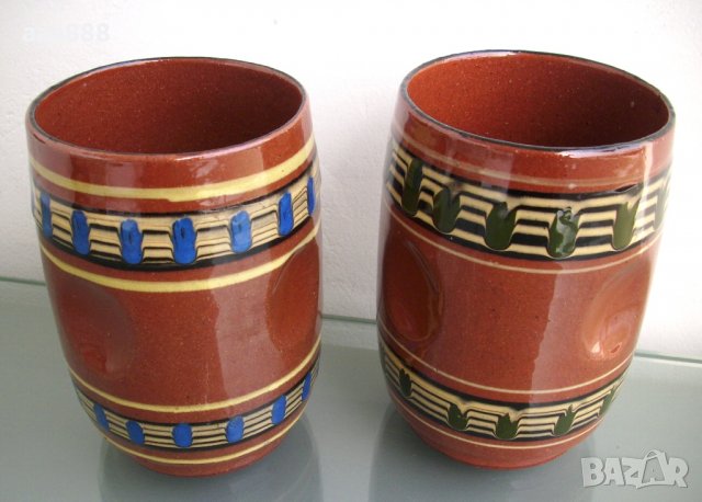 Чаши халби българска керамика комплект, снимка 2 - Чаши - 23637779