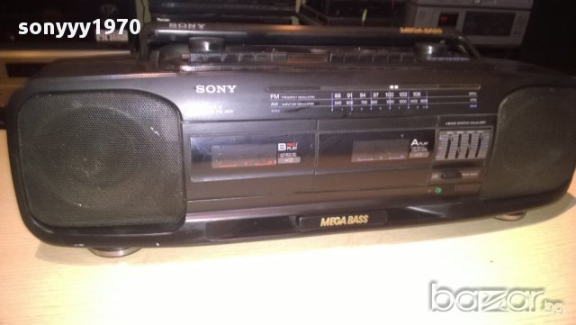 sony cfs-dw34-radio cassette corder-65см-7кг-внос швеицария, снимка 2 - Радиокасетофони, транзистори - 10407048