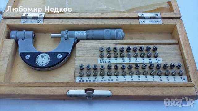 Микрометър резбомер различни размери , снимка 2 - Други машини и части - 22185558