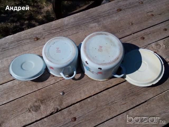 Емайлирана тенджера,тенджери, снимка 7 - Антикварни и старинни предмети - 19566918