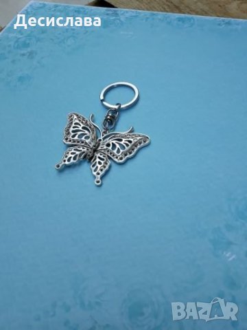 Метален ключодържател Пеперуда-цвят: съставено сребро или бронз, снимка 6 - Други - 25499158