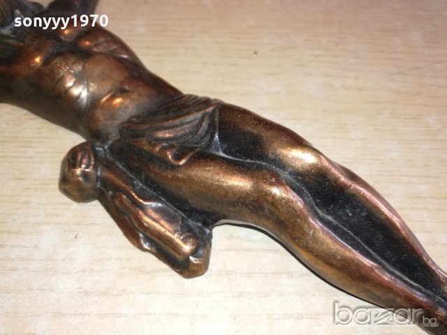 ретро колекция-христос-мед/месинг-внос швеицария-36х24см, снимка 8 - Антикварни и старинни предмети - 21104999