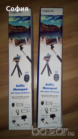 Селфи стик LogiLink  21-106см + триножник стойка + дистанционно!, снимка 5 - Селфи стикове, аксесоари - 20609517
