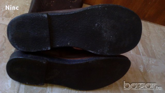 Дамски ботуши тъмно кафеви с капси №36, снимка 2 - Дамски ботуши - 12415502