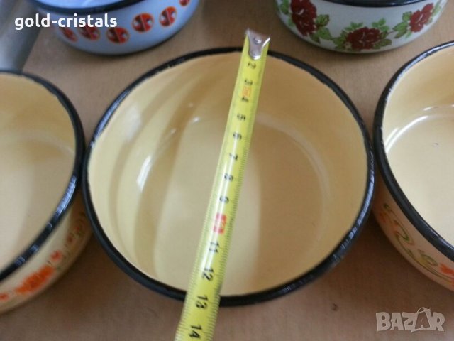 Сервиз емайлирани купи, снимка 7 - Антикварни и старинни предмети - 26107398