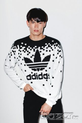 ADIDAS JEREMY SCOTT PIXEL Унисекс (Мъжки / Дамски ) Пуловер size S, снимка 7 - Пуловери - 7610240