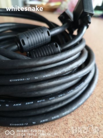 High quality cable VGA to VGA 10 m. , снимка 3 - Кабели и адаптери - 25269472