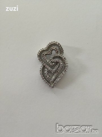 Сребърно колие със сърце с цирконий - сребро проба 925 , снимка 4 - Колиета, медальони, синджири - 19437646