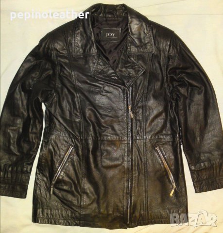 Дамско Кожено Яке Рокерско Мото Асиметрично закопчаване, снимка 13 - Якета - 25696700