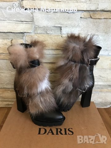 Ботуши естествена кожа и пух, снимка 5 - Дамски ботуши - 24077853
