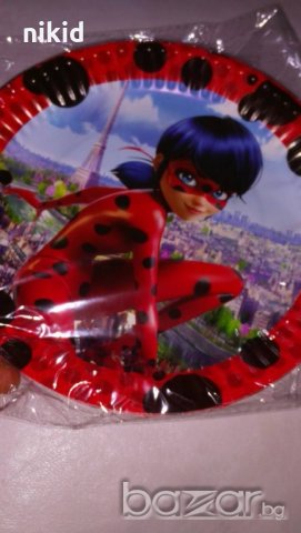 Калинката и Черния котарак miraculous ladybug 10 бр парти чинии чинийки, снимка 2 - Чинии - 20644730