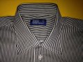 Polo Ralph Lauren USA М мъжка официална риза оригинал черно и бяло райе, снимка 4