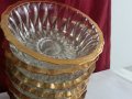 ретро кристални купички с златен кант, снимка 2