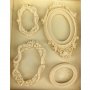 4 рамки рамка овал елипс силиконов молд форма декорация торта фондан шоколад и др., снимка 1 - Форми - 22948425
