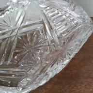 кристална купа  лодка фруктиера, снимка 6 - Антикварни и старинни предмети - 16949755