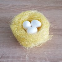 Великденско гнездо с яйца тревичка за декорация украса за панер, снимка 3 - Декорация за дома - 24660222