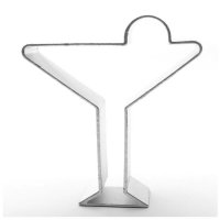 коктейлна висока чаша метален резец форма украса молд бисквитки фондан, снимка 1 - Форми - 19994669