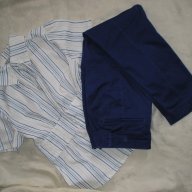Лот син панталон и  риза L-ки, снимка 3 - Ризи - 18179980