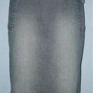 Дизайнерска дънкова еластична пола "Camaieu", снимка 1 - Поли - 14575273