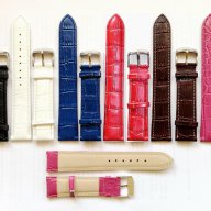 Кожена каишка за ръчен часовник Крокодил Цвят по избор 20mm 22mm 24mm 26mm, снимка 1 - Каишки за часовници - 11942409