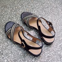 Дамски сандали, нови, с кутия, черни, снимка 5 - Сандали - 25769839