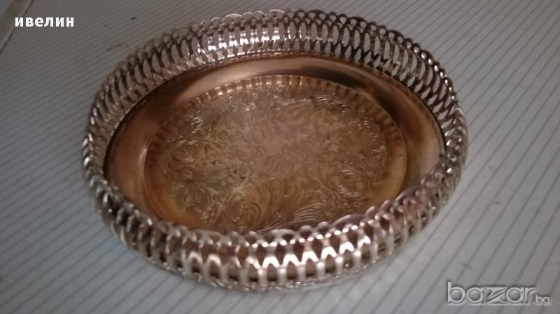 посребрена метална купичка, снимка 1