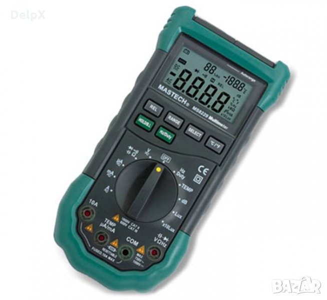 Мултицет със зумер MS8229 VAC/VDC | AAC/ADC | OHM | F | °C | Hz | LUX | RH | dB, снимка 1