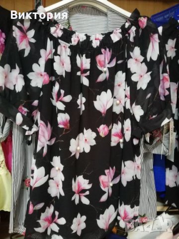 Блузка с цветя ликвидация, снимка 1 - Тениски - 23156640
