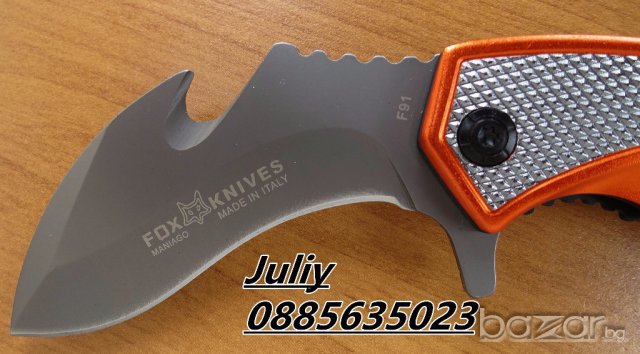 Сгъваем нож /карамбит/  FOX F91 , снимка 7 - Ножове - 18017914