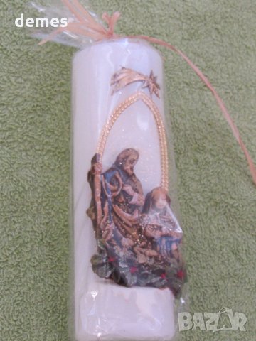 Празнична коледна декоративна свещ , снимка 4 - Други - 23750489