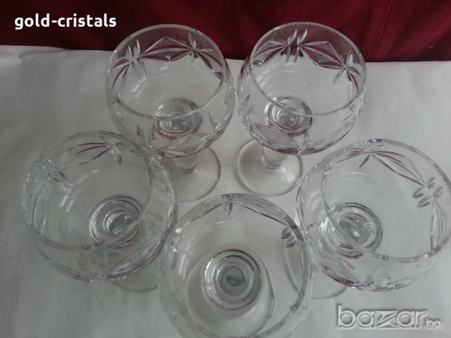 кристални чаши Моника ромб, снимка 15 - Антикварни и старинни предмети - 20839863