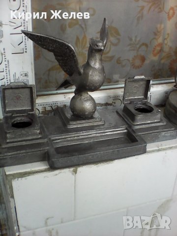 Стара рядка метална мастилничка 366225, снимка 8 - Антикварни и старинни предмети - 23637701