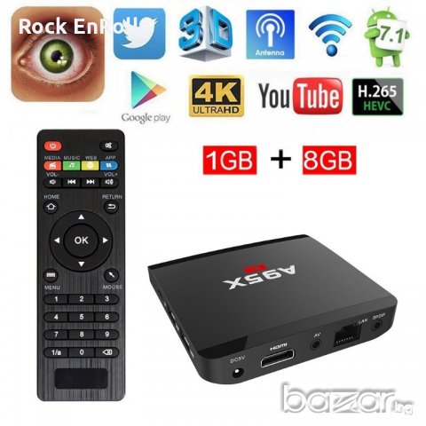 A95X R1 [1GB/8GB Quad Core TV Box Android 7.1 HD 4K], снимка 4 - Плейъри, домашно кино, прожектори - 21434475