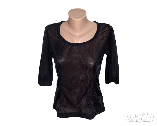 Pinko Italy дамска черна прозрачна блуза