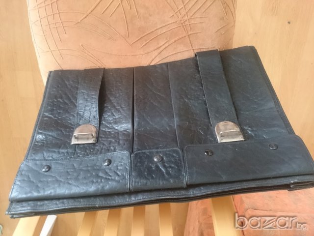 стара партийна  масивна чанта естествана дебела телешка кожа НРБ, снимка 8 - Чанти - 19271891