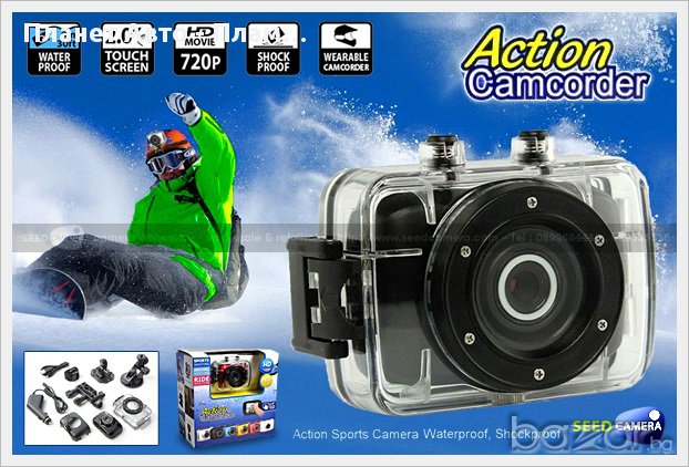Водоустойчива екшън камера HD 720P, снимка 5 - Аксесоари и консумативи - 13341562