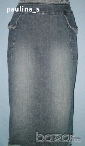 Дизайнерска дънкова еластична пола "Camaieu"