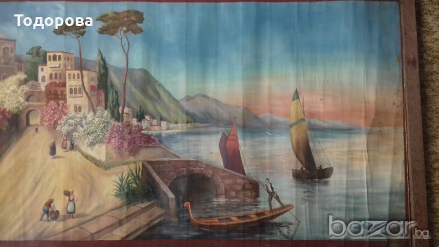 Стара картина от началото на миналия век , снимка 3 - Антикварни и старинни предмети - 19097291