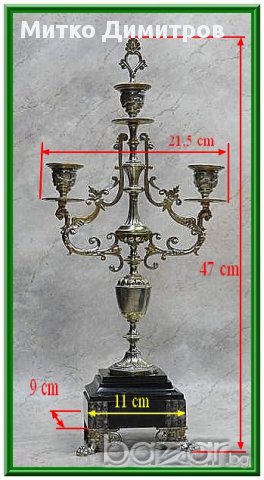 Старинен каминен часовник  в стил Ампир-Комплект от 19в., снимка 16 - Други - 11821028