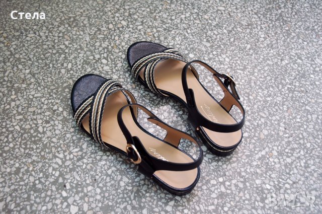 Дамски сандали, нови, с кутия, черни, снимка 5 - Сандали - 25769839
