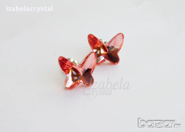  Сваровски Обеци "butterfly Lux" Swarovski, снимка 10 - Обеци - 10066953